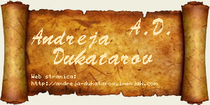 Andreja Dukatarov vizit kartica
